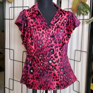 Worthington satin poly Washable stunning top